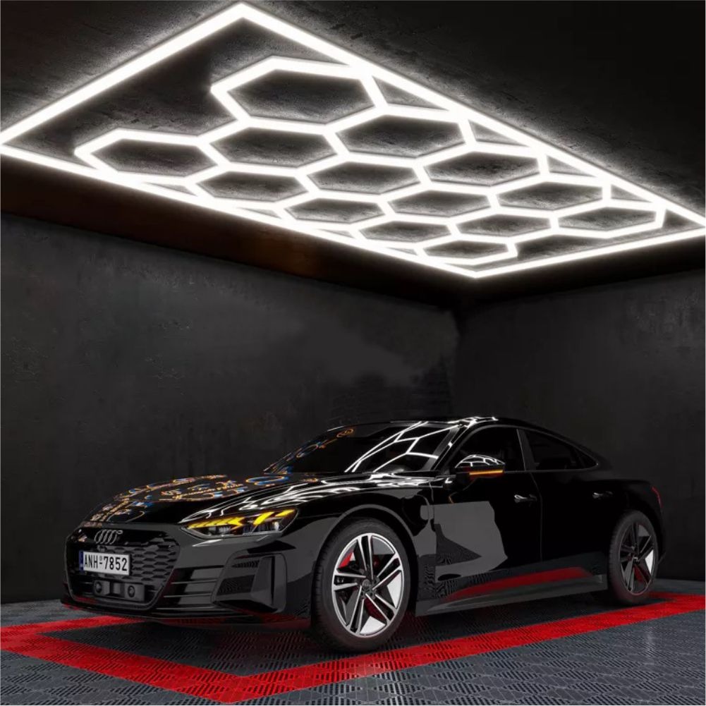 BEST HEXAGON MODULAR CEILING GARAGE LIGHT FOR CAR DETAILING